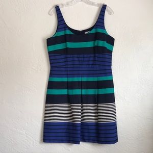 Loft colorful sleeveless mini lined and textured